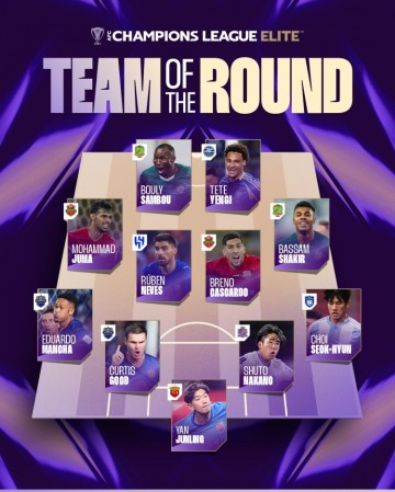 PG赏金女王、PG电子-亚冠精英联赛第8轮最佳阵：颜骏凌、鲁本·内维斯、延吉入选